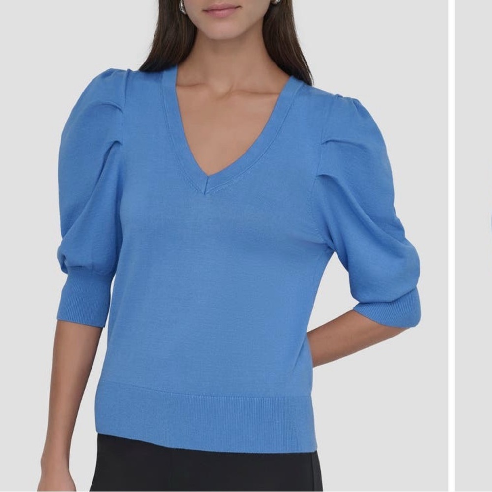 DKNY Azure Puff Sleeve Top
